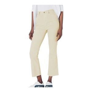 7 FOR ALL MANKIND STOVE PIPE CREAM COLOURED  Straight Leg Cropped jeans sz 24